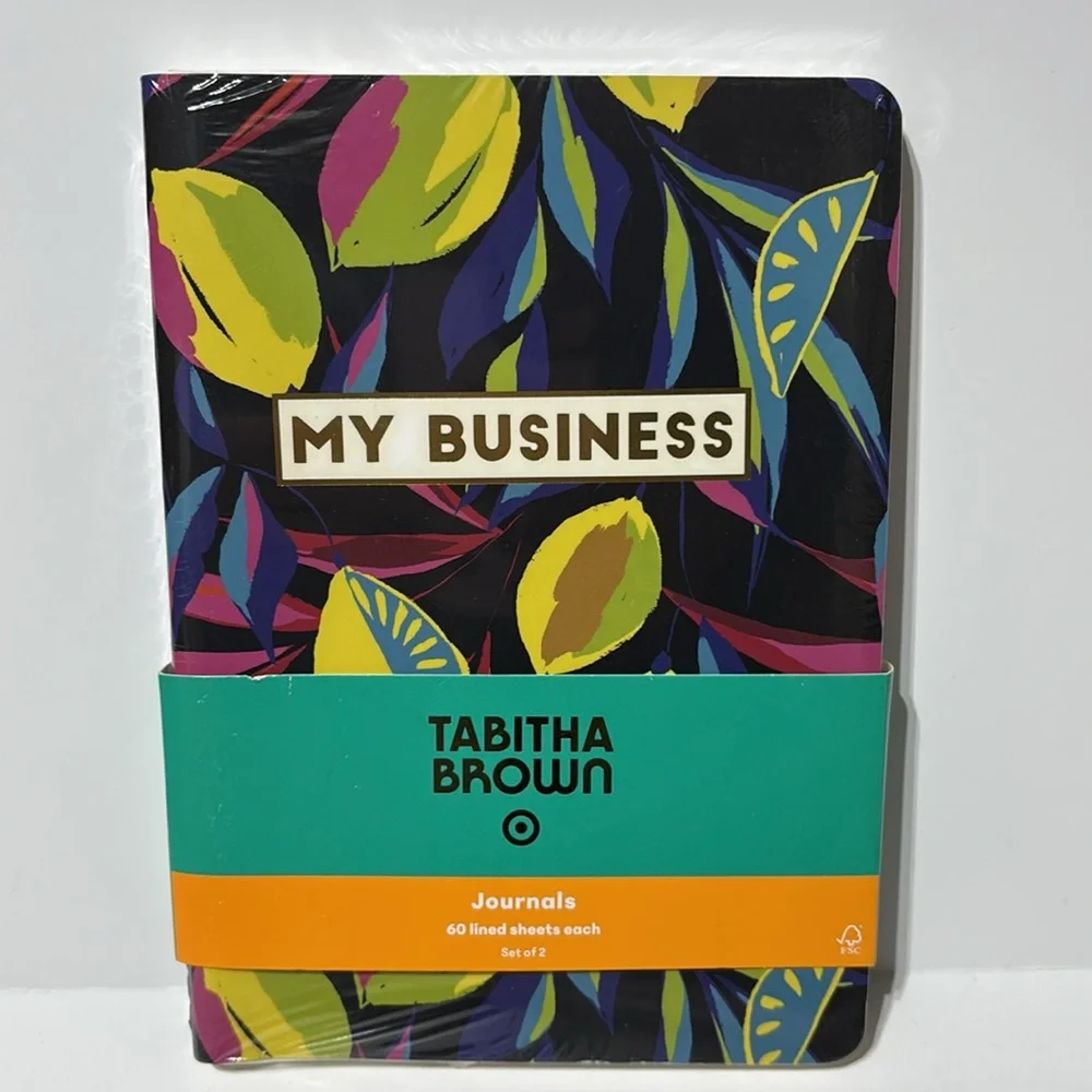 Tabitha Brown LIMITED EDITION Lemon Print Soft Cover Journal Set
